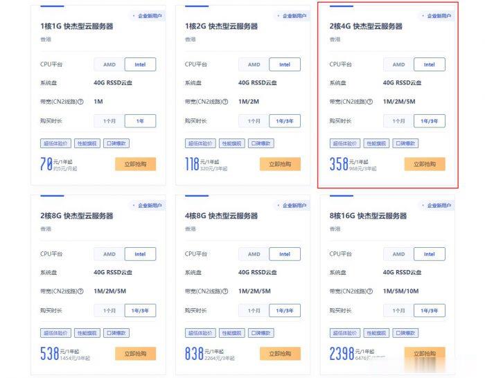 ucloud香港服务器优惠活动：香港2核4G云服务器低至358元/年,968元/3年